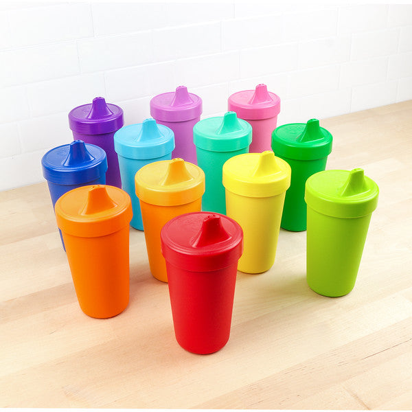 RePlay Recycled 3 Plastic No Spill PINKS Sippy Cups w Valves 10oz MADE IN  USA