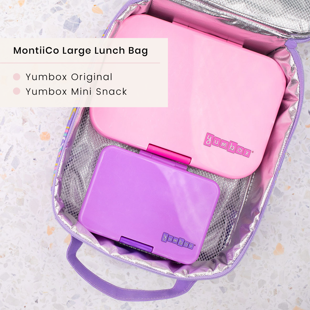 MontiiCo Large Insulated Lunch Bag - Block Land