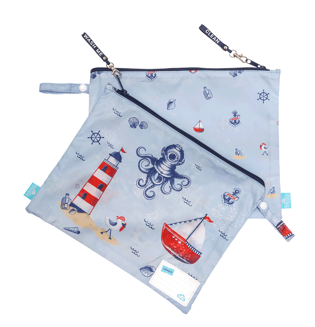 Spencil Little Clean and Dirty Bags - Little Sailor