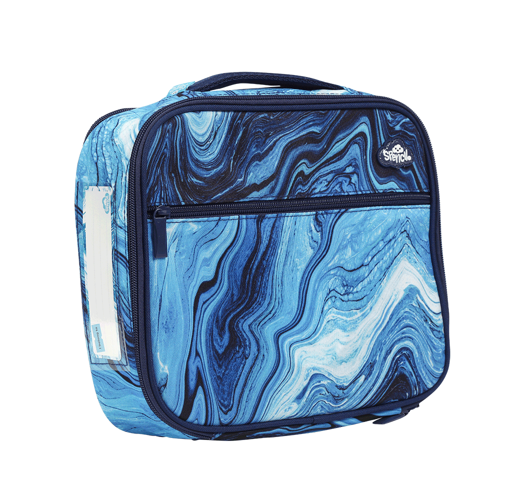 Spencil Big Cooler Lunch Bag + Chill Pack -  Ocean Marble