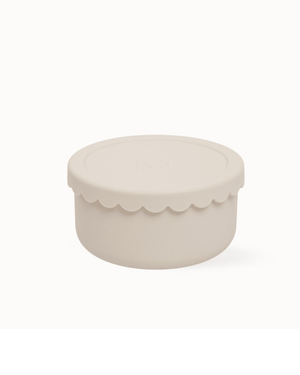 MontiiCo Silicone Scallop Bowl - Cream