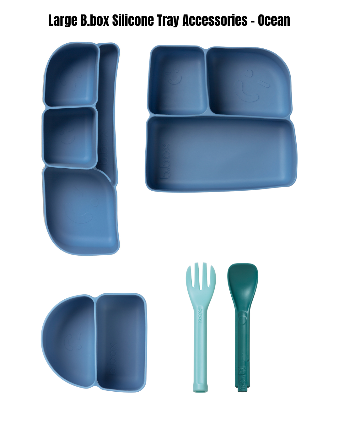 Large B.box and Snack box Insert Bundle - Ocean