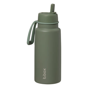 B.box Insulated Flip Top 1 Litre Drink Bottle - Olive