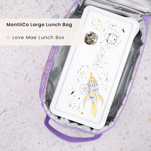 MontiiCo Large Insulated Lunch Bag - Rainbow Roller