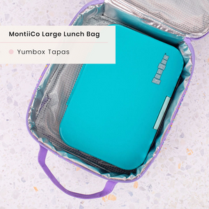 MontiiCo Large Insulated Lunch Bag - Retro Daisy