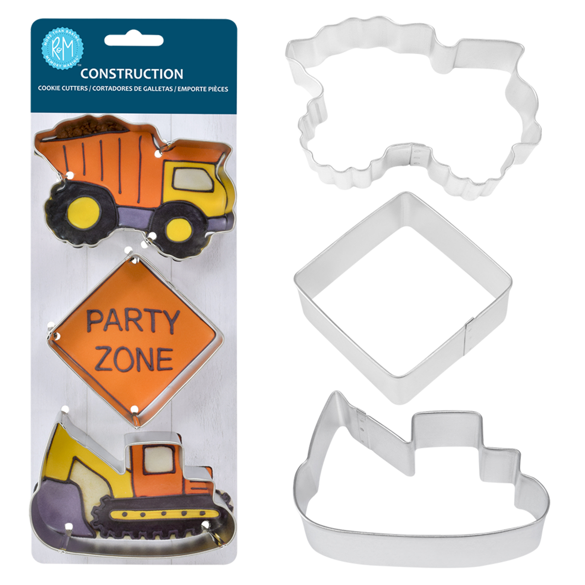 R&amp;M STAINLESS STEEL CONSTRUCTION COOKIE CUTTER SET 3