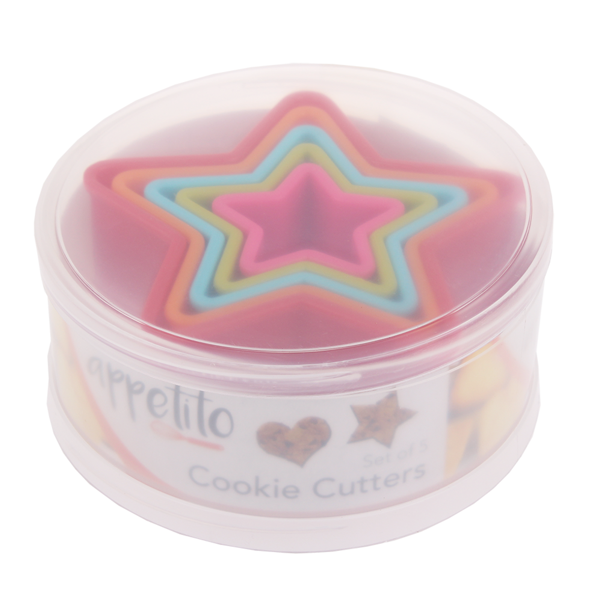 APPETITO STAR COOKIE CUTTER SET 5 - MULTI-COLOUR