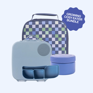 Growing Cosy Eater Bundle - Checkmate/Hazy Blue