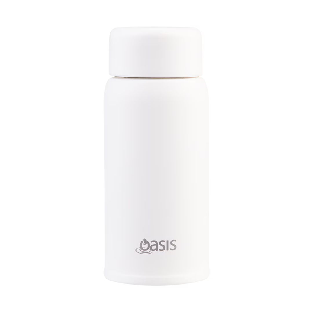 OASIS STAINLESS STEEL DOUBLE WALL INSULATED &#39;MINI-MINI&#39; DRINK BOTTLE 150ML - Linen