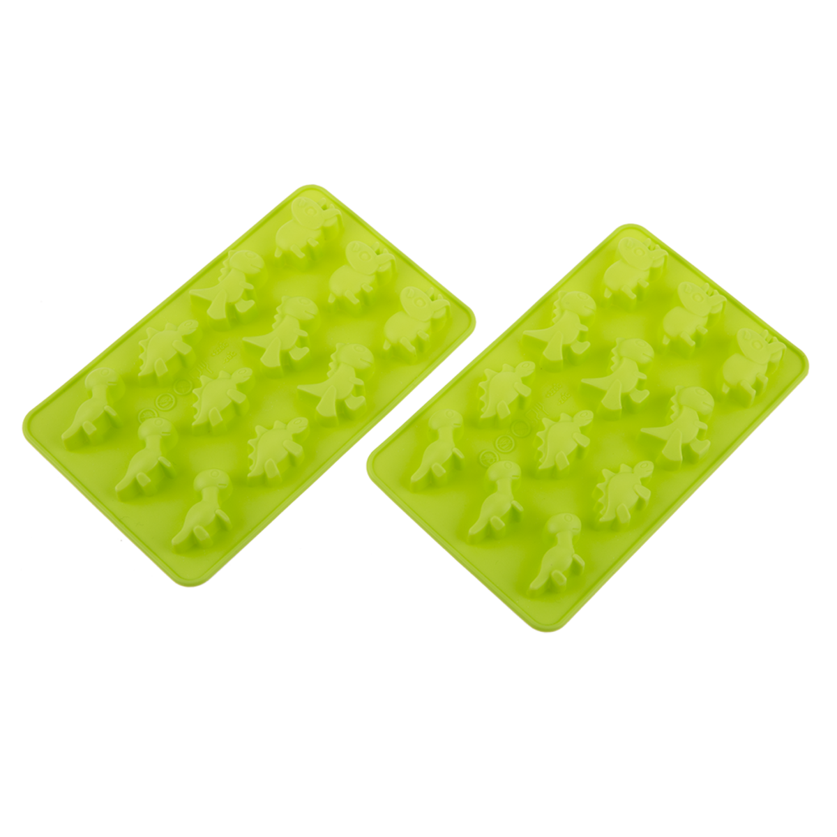 DAILY BAKE SILICONE DINOSAUR 8 CUP CHOCOLATE MOULD SET 2 - GREEN