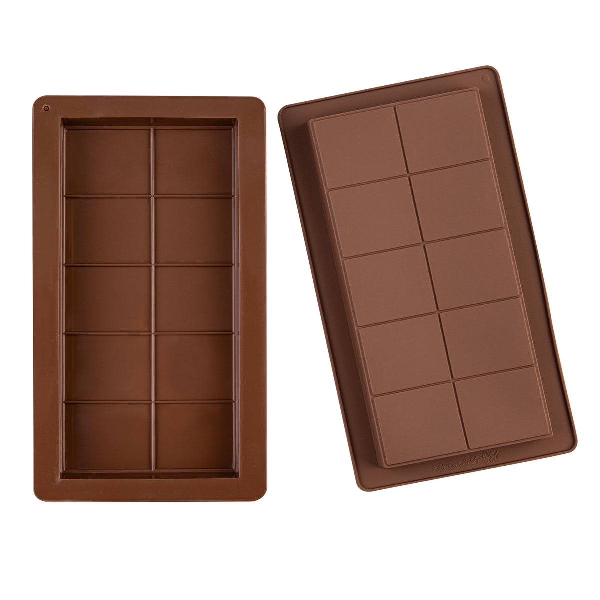DAILY BAKE SILICONE CHOCOLATE BAR MOULD SET 2 - CHOCOLATE