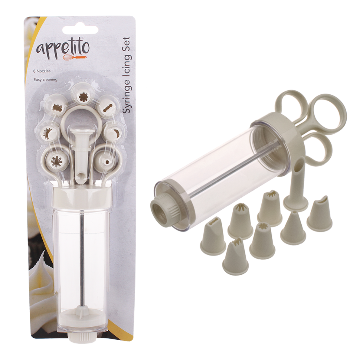 APPETITO SYRINGE ICING SET W/ 8 NOZZLES