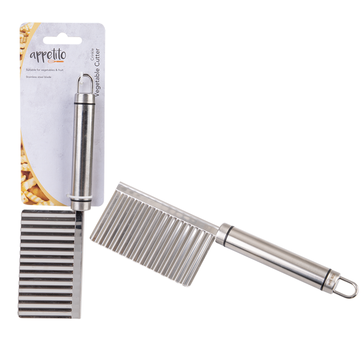 APPETITO STAINLESS STEEL CRINKLE VEGETABLE CUTTER