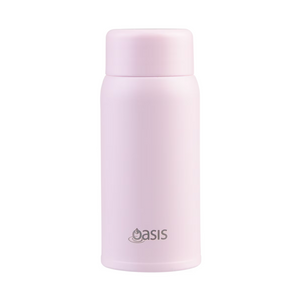 OASIS STAINLESS STEEL DOUBLE WALL INSULATED 'MINI-MINI' DRINK BOTTLE 150ML - Pink Lemonade