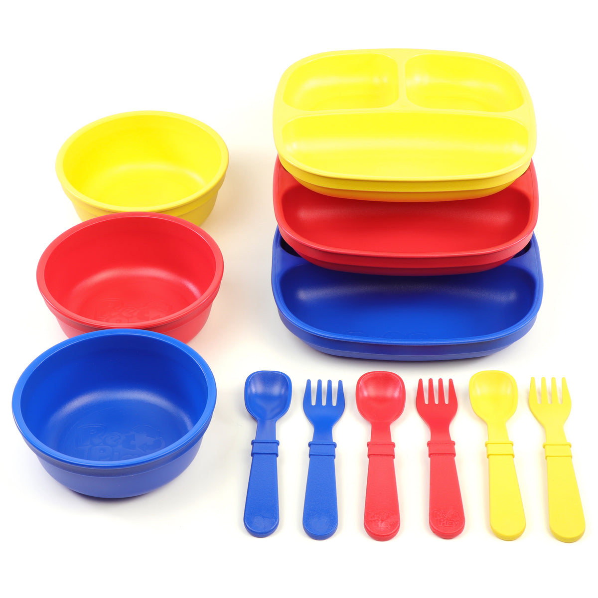 Re-play 3 Meals Primary Set (Red, Yellow, Navy)