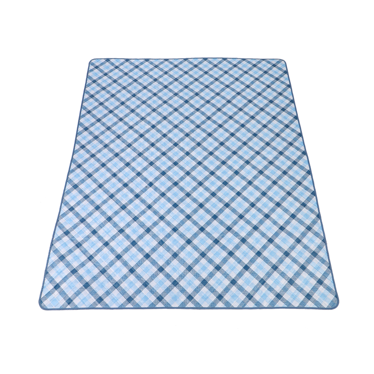 SACHI PICNIC RUG 175 X 142CM - GINGHAM BLUE-GREY