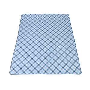 SACHI PICNIC RUG 175 X 142CM - GINGHAM BLUE-GREY