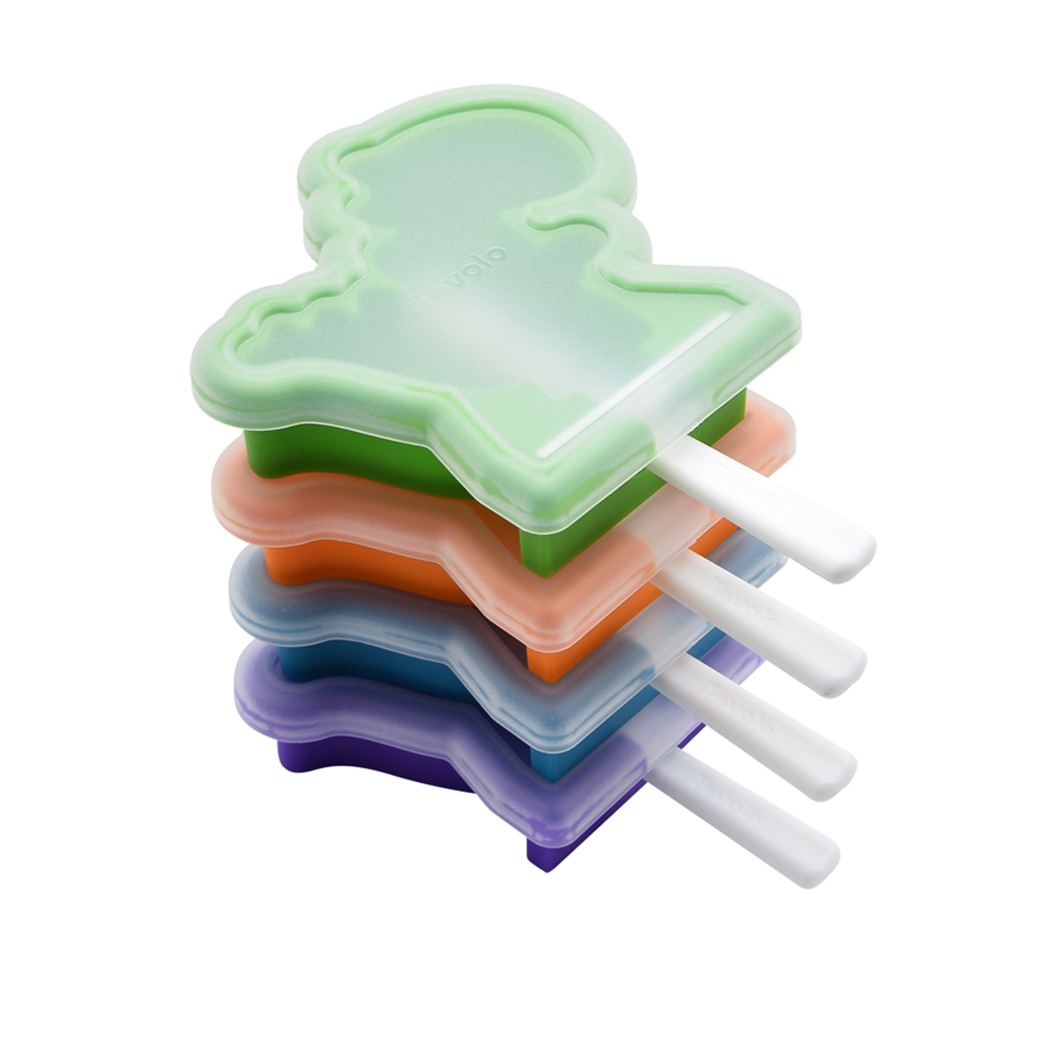 STACKABLE ICE POP MOULDS SET 4 - Dinosaur
