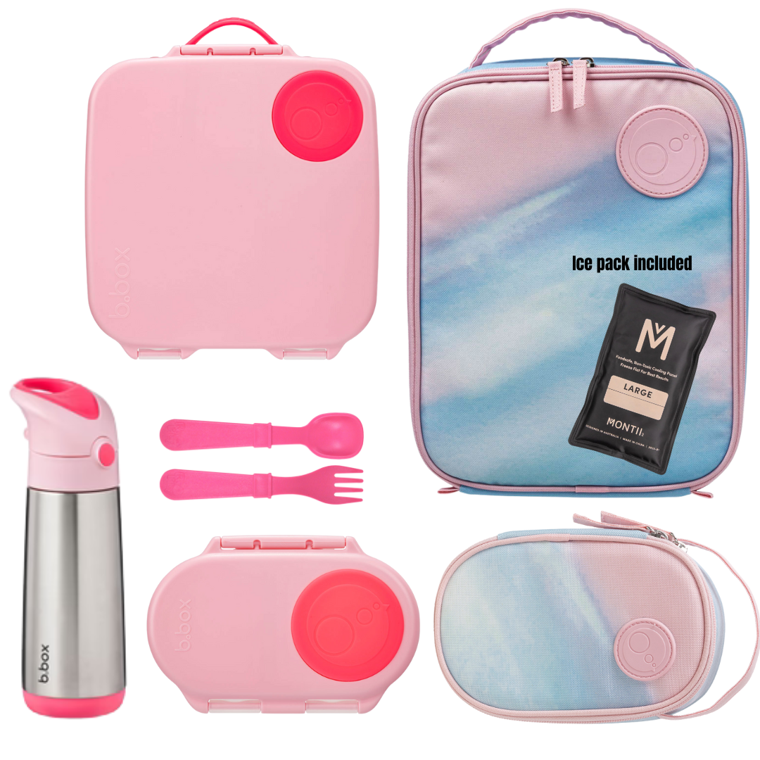 B.box Back to School Bundle - Morning Sky / Flamingo Fizz