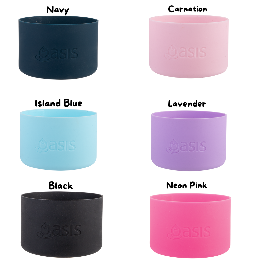 OASIS SILICONE BUMPER TO FIT &quot;CHALLENGER&quot; SPORTS BOTTLE 550ML - BLACK