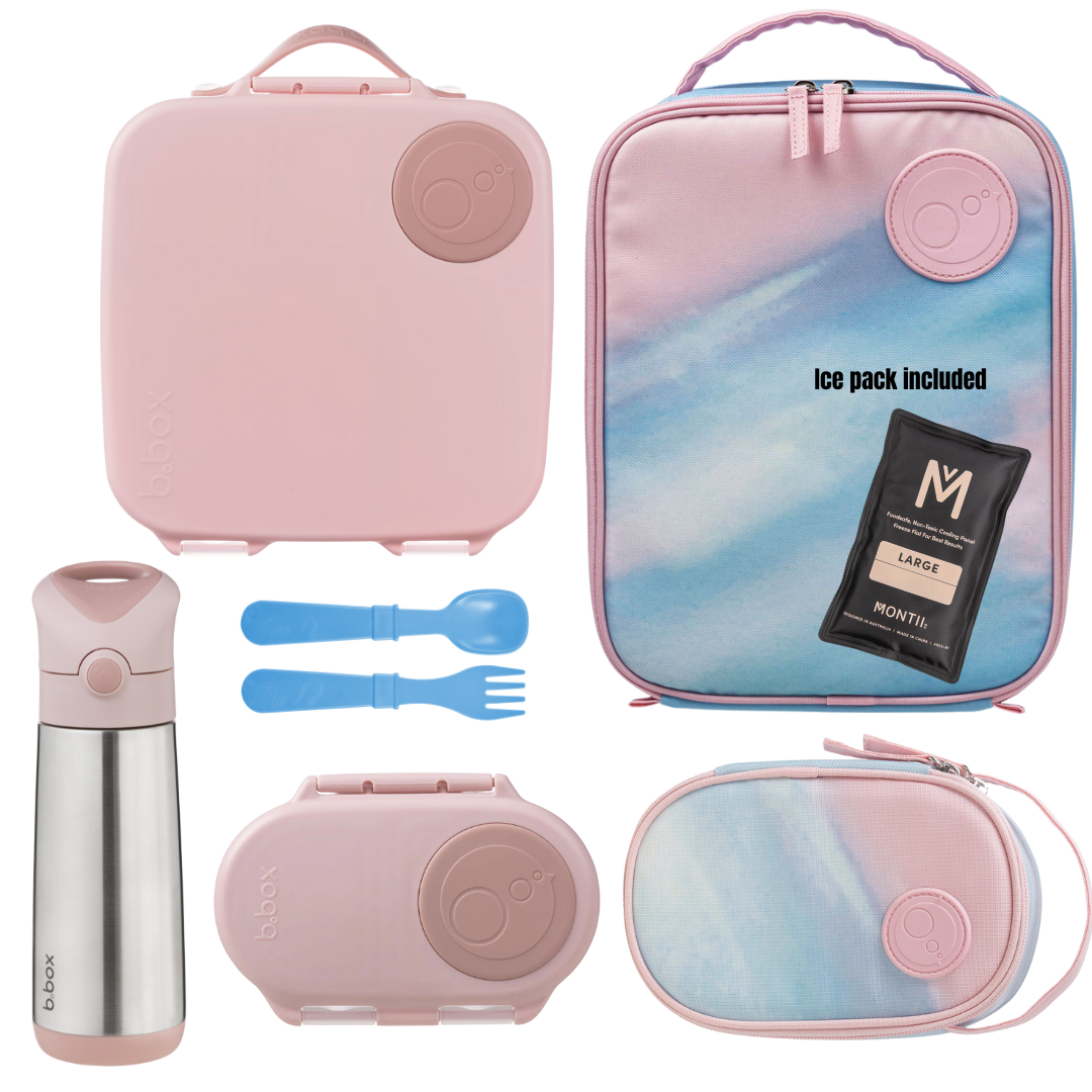 B.box Back to School Bundle - Morning Sky / Blush Crush