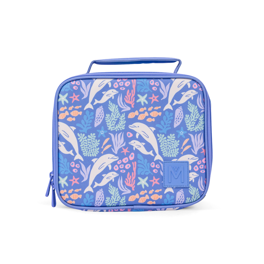 MontiiCo Medium Insulated Lunch Bag: Dolphin Dreams