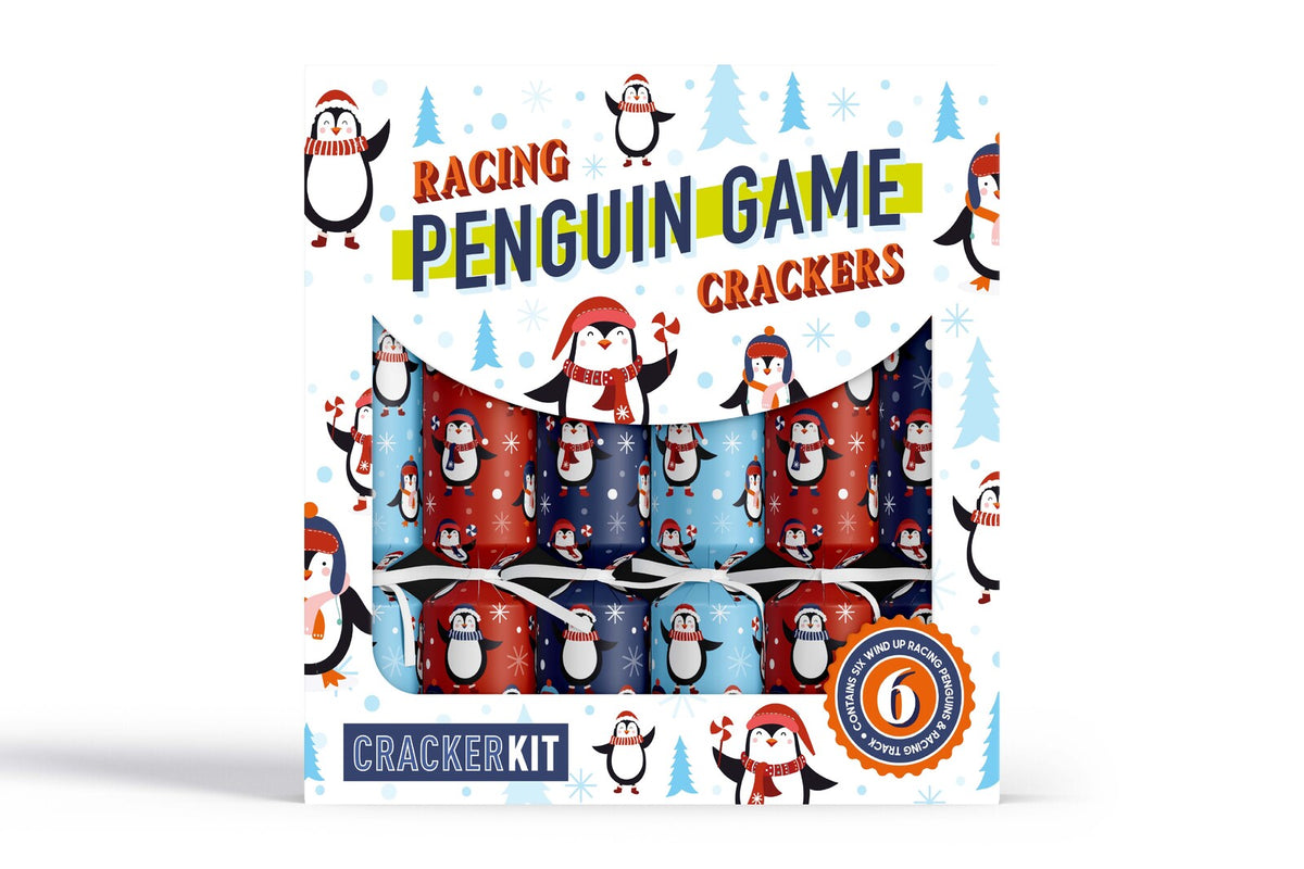Mistletoe &amp; Merry Games - Racing Penguins Christmas Crackers