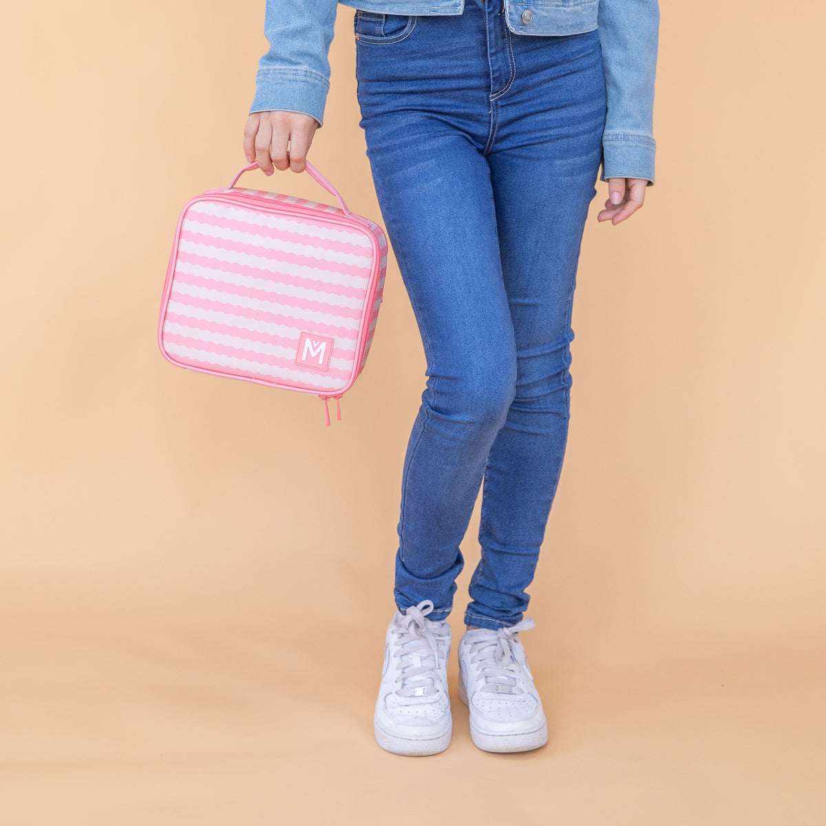 MontiiCo Medium Insulated Lunch Bag - Ripple Camellia