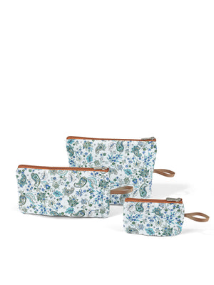 Packing Pouch Trio - Blue Paisley