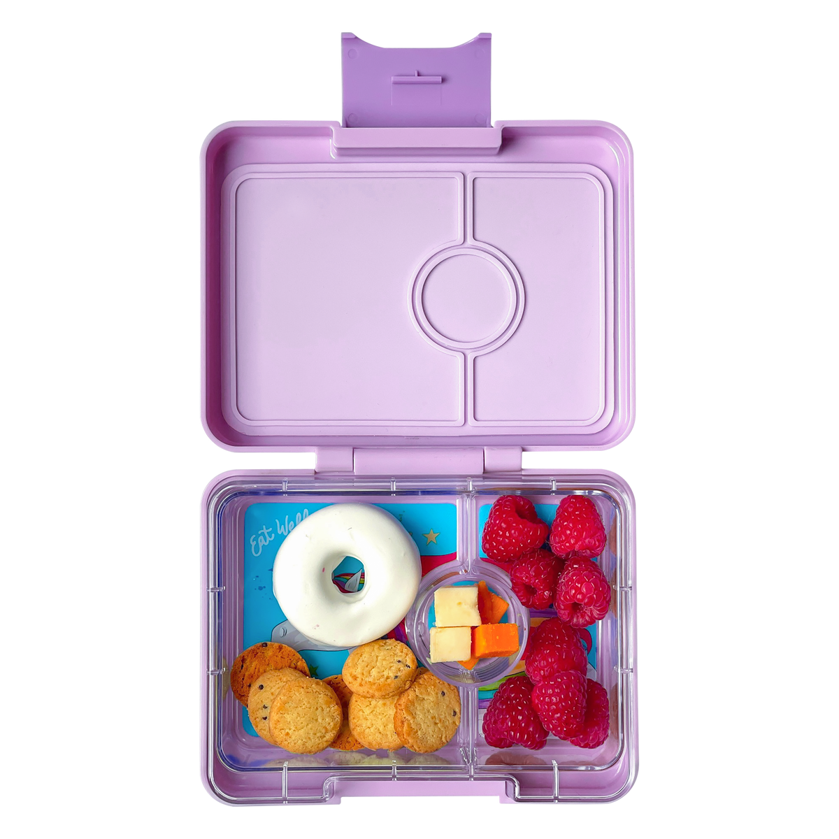 YUMBOX SNACK BOX 3 COMPARTMENT - LAVANDE PURPLE - UNICORN