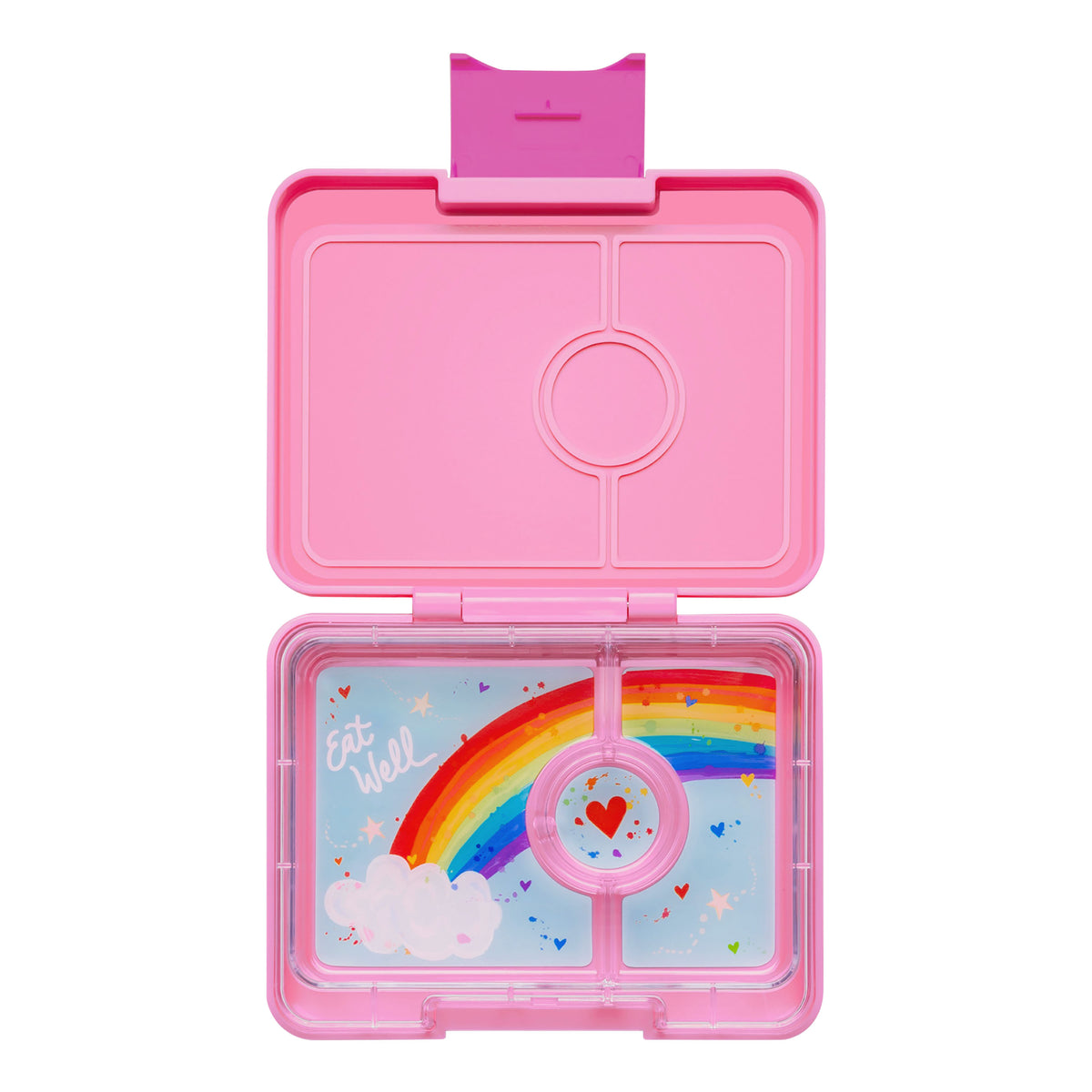 YUMBOX SNACK BOX 3 COMPARTMENT - POWER PINK - RAINBOW