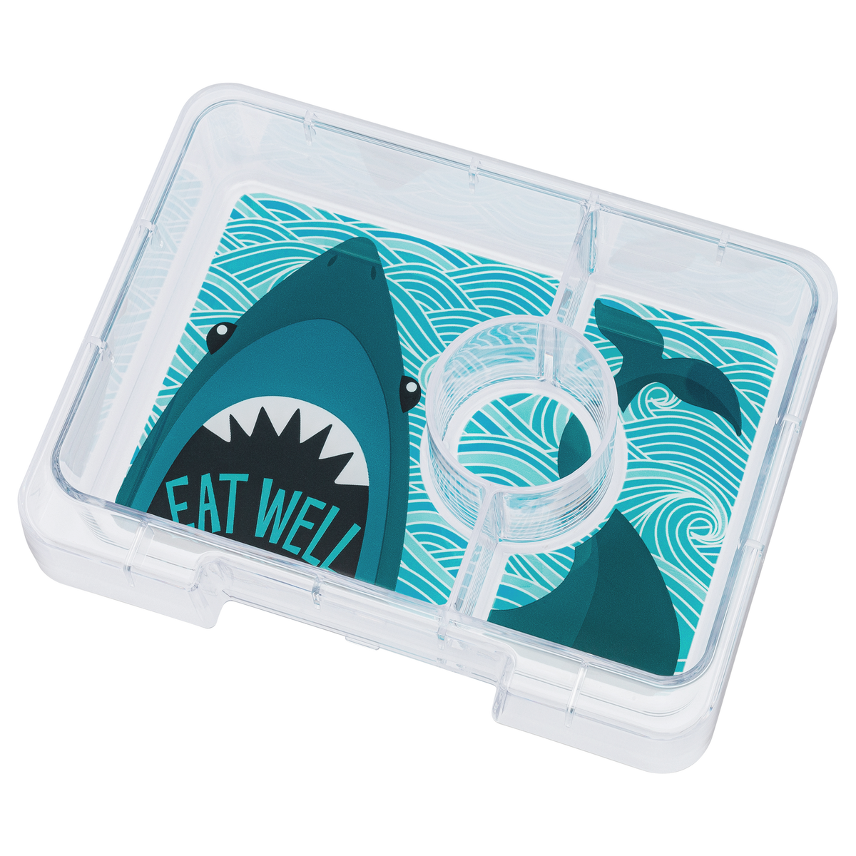 YUMBOX SNACK BOX 3 COMPARTMENT - SURF BLUE - SHARK