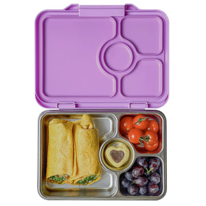 YUMBOX PRÊT STAINLESS STEEL BENTO BOX 4 COMPARTMENT -LAVANDE PURPLE