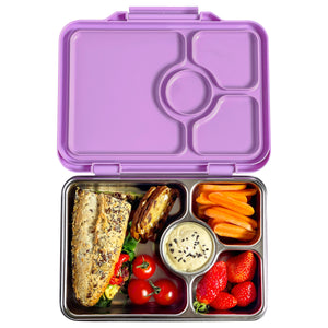 YUMBOX PRÊT STAINLESS STEEL BENTO BOX 4 COMPARTMENT -LAVANDE PURPLE