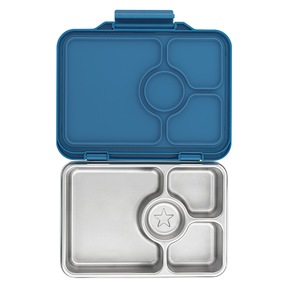 YUMBOX PRÊT STAINLESS STEEL BENTO BOX 4 COMPARTMENT -NORMANDY BLUE