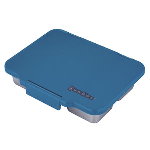 YUMBOX PRÊT STAINLESS STEEL BENTO BOX 4 COMPARTMENT -NORMANDY BLUE