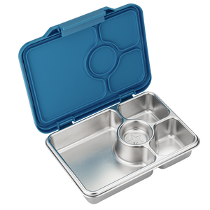 YUMBOX PRÊT STAINLESS STEEL BENTO BOX 4 COMPARTMENT -NORMANDY BLUE