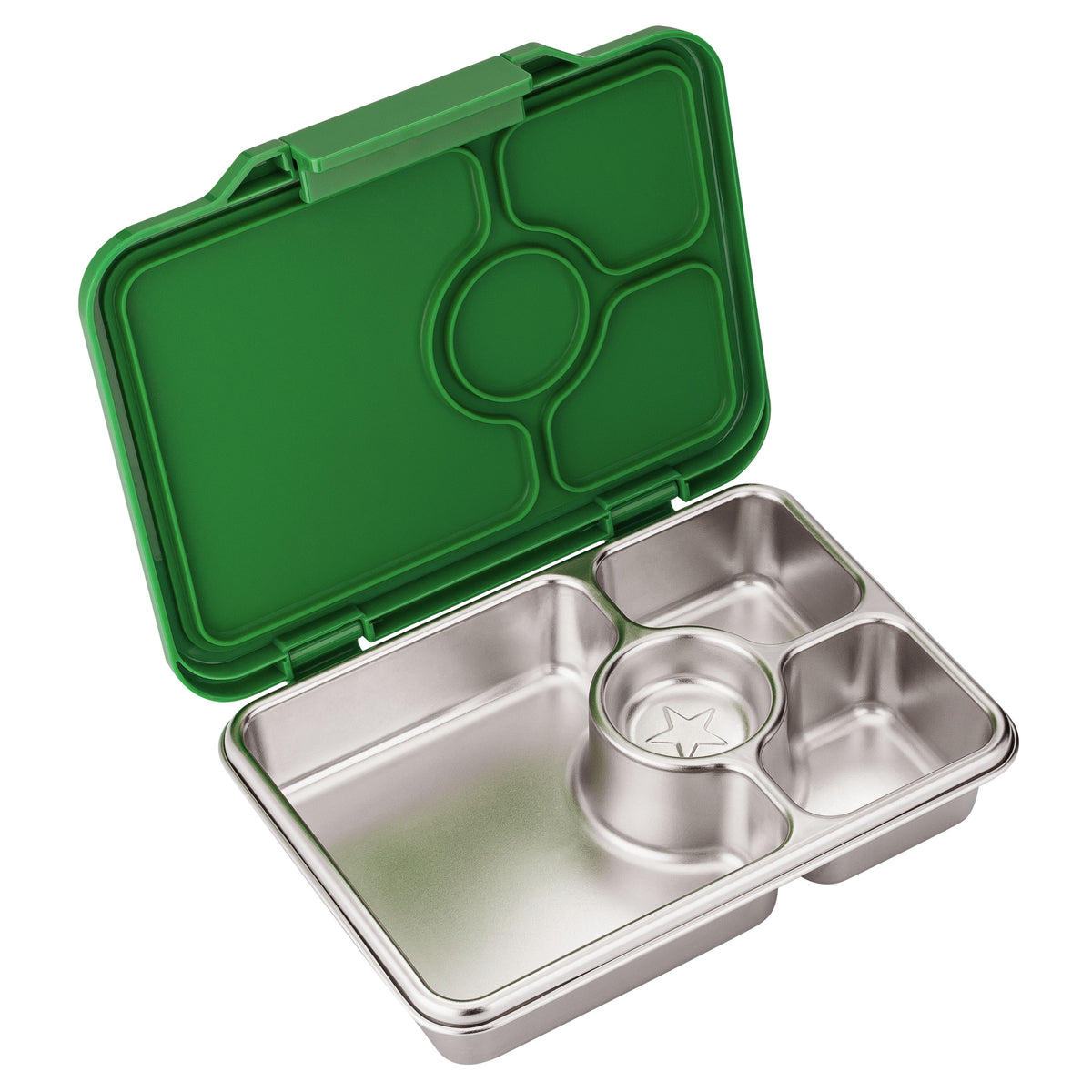 YUMBOX PRÊT STAINLESS STEEL BENTO BOX 4 COMPARTMENT -POMME GREEN