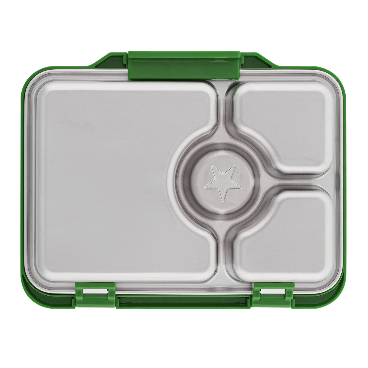 YUMBOX PRÊT STAINLESS STEEL BENTO BOX 4 COMPARTMENT -POMME GREEN