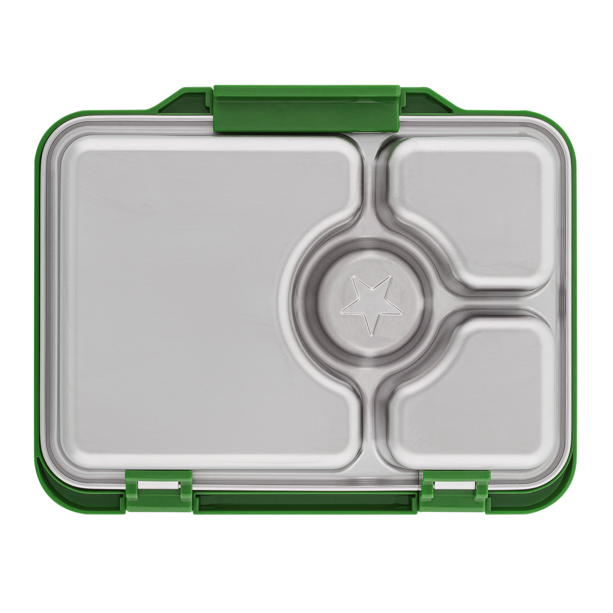 YUMBOX PRÊT STAINLESS STEEL BENTO BOX 4 COMPARTMENT -POMME GREEN