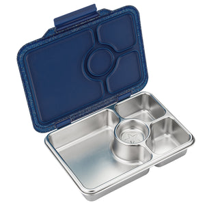 YUMBOX PRÊT STAINLESS STEEL BENTO BOX 4 COMPARTMENT -TWILIGHT BLUE (GLITTER)