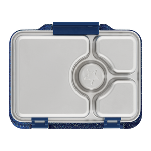 YUMBOX PRÊT STAINLESS STEEL BENTO BOX 4 COMPARTMENT -TWILIGHT BLUE (GLITTER)