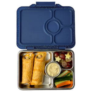 YUMBOX PRÊT STAINLESS STEEL BENTO BOX 4 COMPARTMENT -TWILIGHT BLUE (GLITTER)