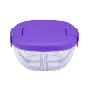 YUMBOX 3 COMPARTMENT SNACK BOWL 384ML -HAZE PURPLE