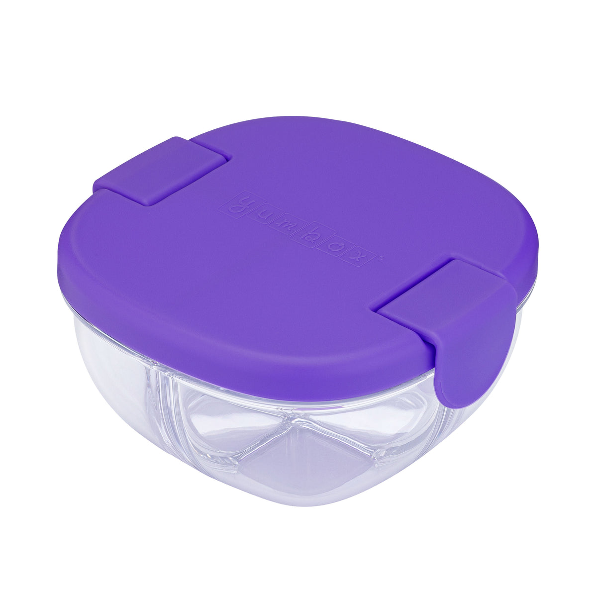 YUMBOX 3 COMPARTMENT SNACK BOWL 384ML -HAZE PURPLE