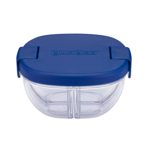 YUMBOX 3 COMPARTMENT SNACK BOWL 384ML -NAVY BLUE