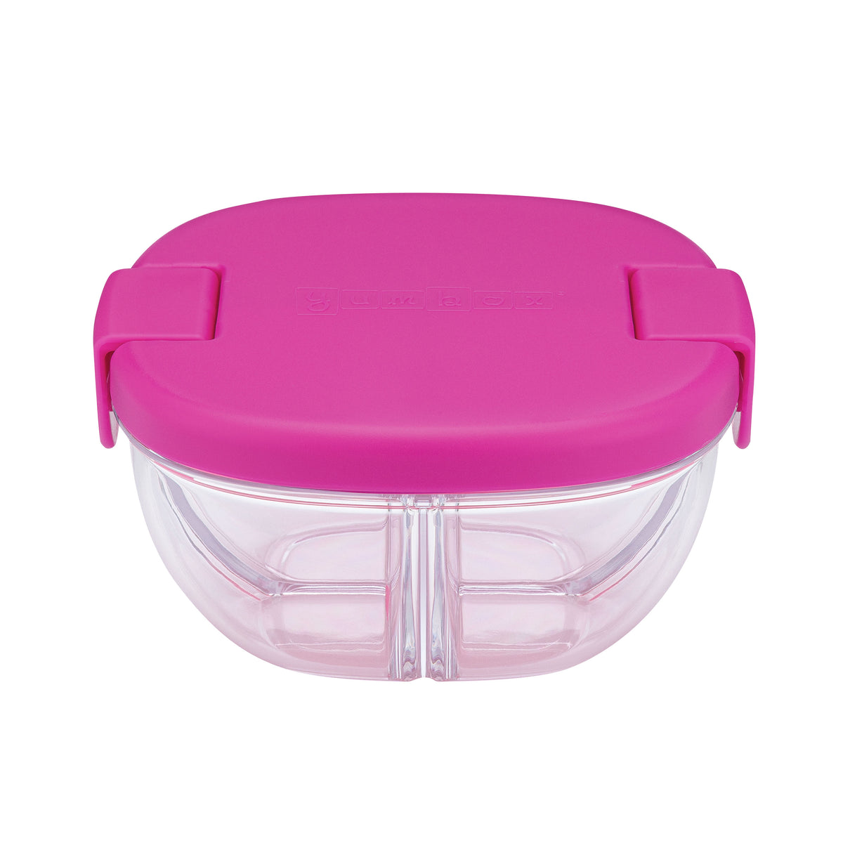 YUMBOX 3 COMPARTMENT SNACK BOWL 384ML -RASPBERRY PINK
