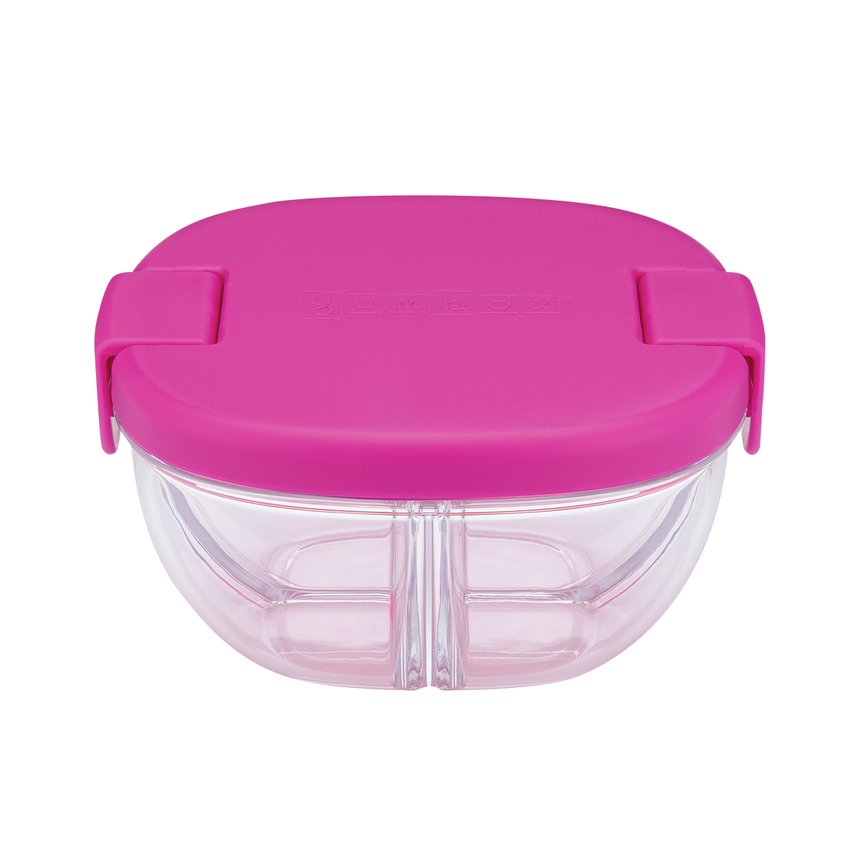 YUMBOX 3 COMPARTMENT SNACK BOWL 384ML -RASPBERRY PINK