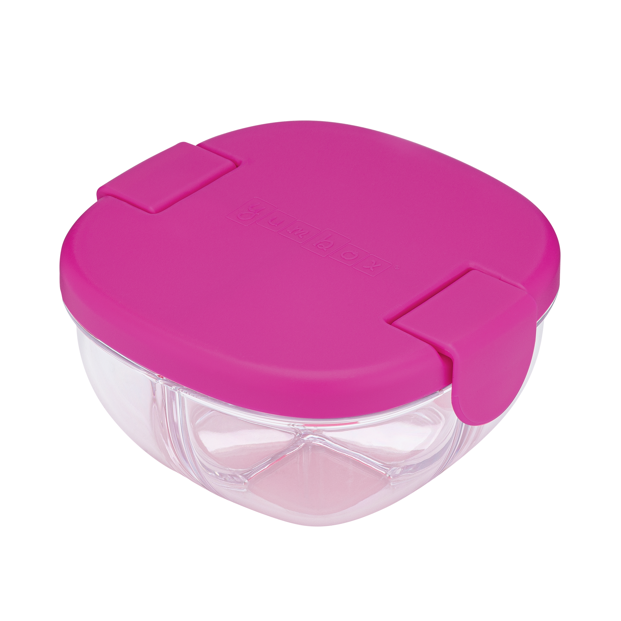 YUMBOX 3 COMPARTMENT SNACK BOWL 384ML -RASPBERRY PINK