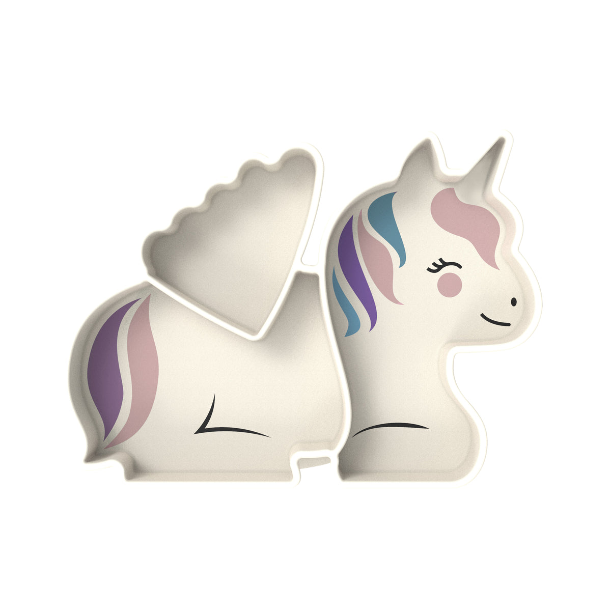 MELII LUXE DIVIDED SILICONE SUCTION PLATE - UNICORN